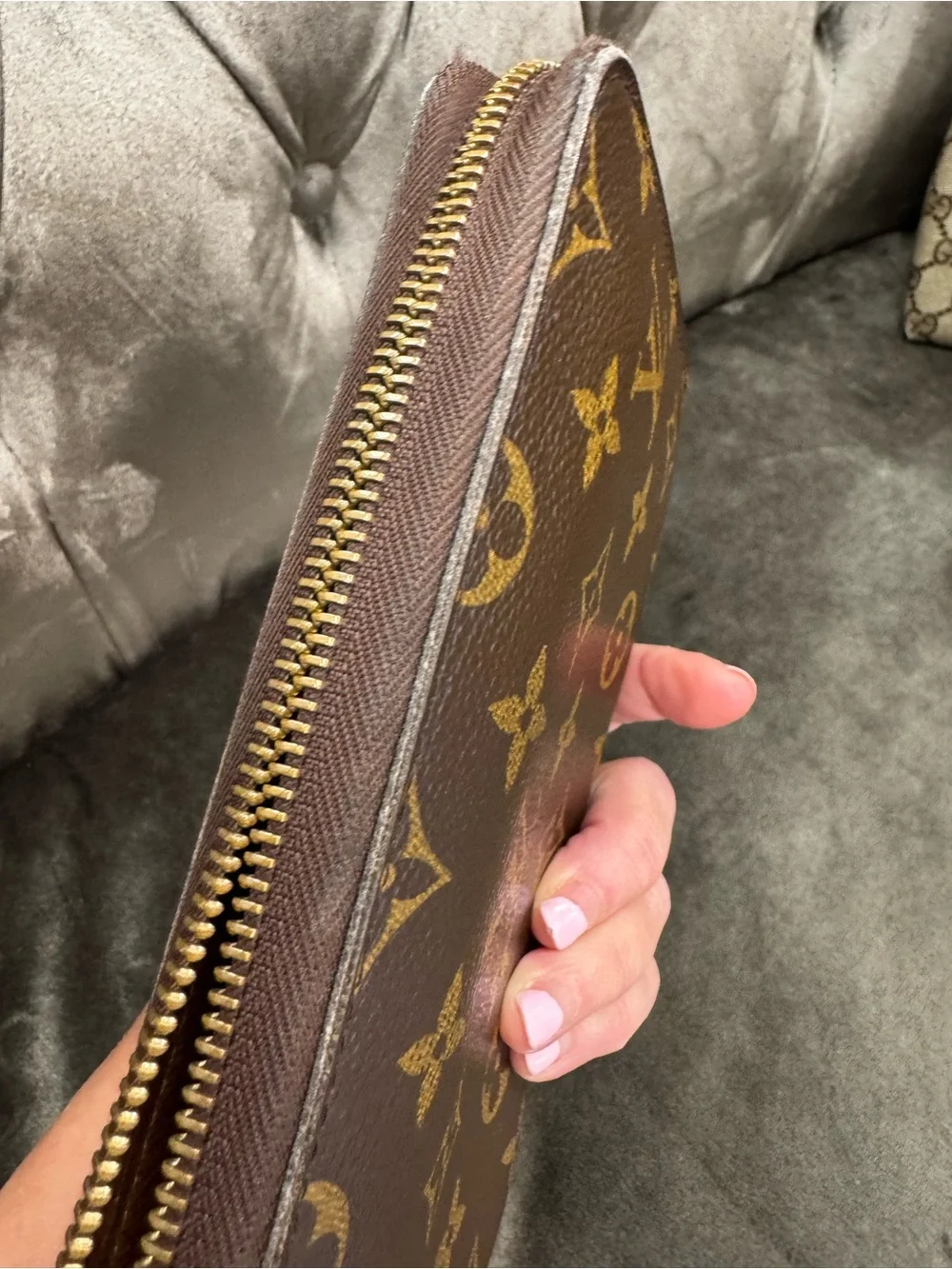 Louis Vuitton large Monogram Zip around accordian wallet